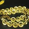 Natural Beer Quartz Faceted Round Coin Concave Shape Beads Strand The length of Strand is 8 Inches and Size 8mm to 12mm approx. 